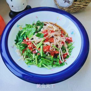 金针菇拌香菜的做法步骤：9