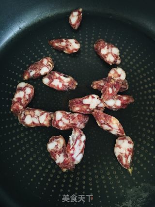 莴笋炒腊肠的做法步骤：4