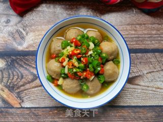青红椒烩撒尿牛丸的做法步骤：11