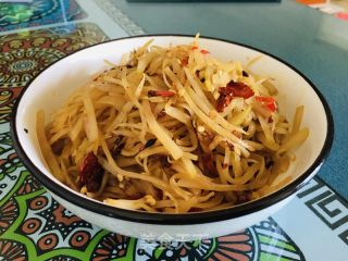 干辣椒炒咸菜的做法步骤：6