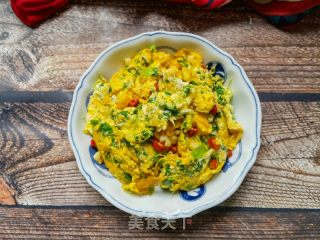 鸡毛菜苗炒鸡蛋的做法步骤：12