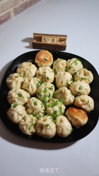 白菜肉末香菇生煎包的做法步骤：18