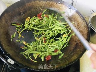 清炒茼蒿的做法步骤：4