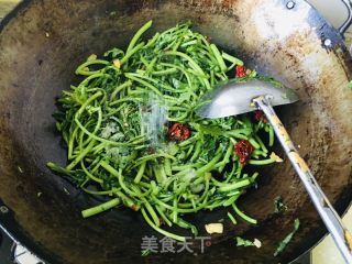 清炒茼蒿的做法步骤：8