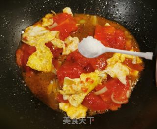 番茄鸡蛋炒黄瓜的做法步骤：7