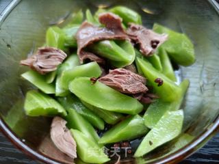莴笋尖拌鸽胸肉的做法步骤：8