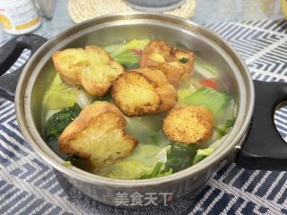健康蔬菜油条汤的做法步骤：9