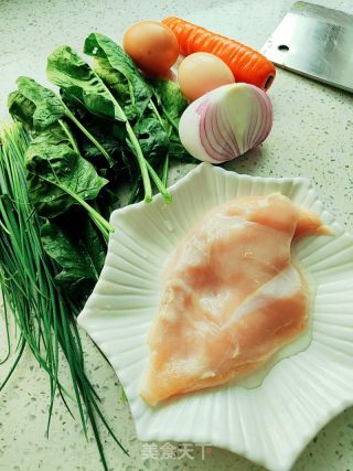 蔬菜鸡肉饼的做法步骤：1