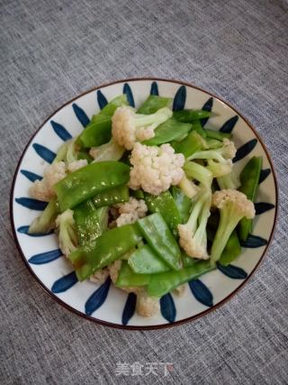 荷兰豆拌菜花的做法步骤：6