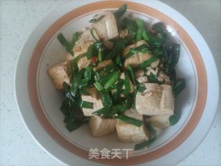 韭菜豆腐的做法步骤：12
