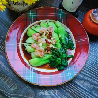 油菜虾仁的做法步骤：11