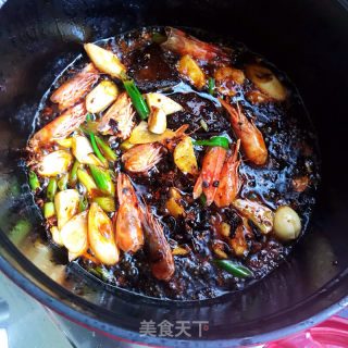 油豆腐鲜虾香辣锅的做法步骤：9