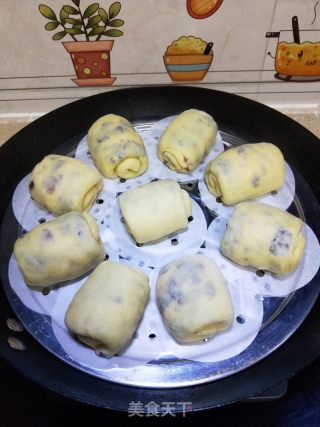 玉米面红豆卷馒头的做法步骤：18