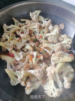 小炒花菜的做法步骤：5