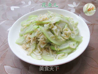 虾皮炒夜开花的做法