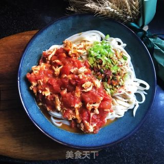 番茄鸡蛋拌手擀面的做法
