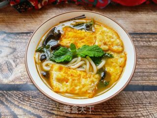 煎蛋什香菜汤米粉的做法步骤：17