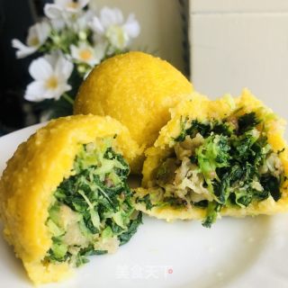 小白菜菜团子的做法步骤：15