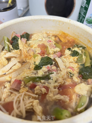 大杂烩健康蛋汤的做法步骤：9