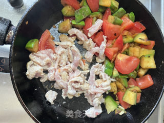 茄子番茄炒肉丝的做法步骤：6