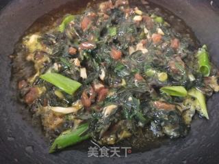 鸡蛋煎柳蒿芽的做法步骤：4