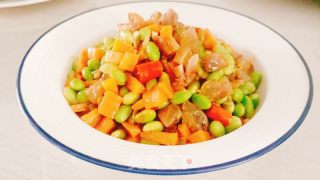 腊肠炒青豆的做法步骤：9