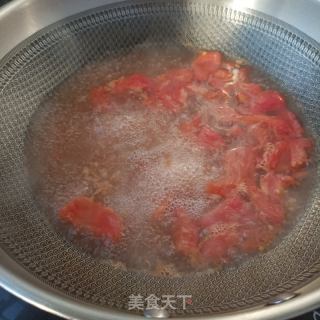 番茄汆芍药花肉丸的做法步骤：14