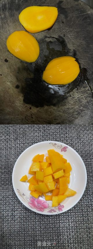 芒果布丁的做法步骤：1