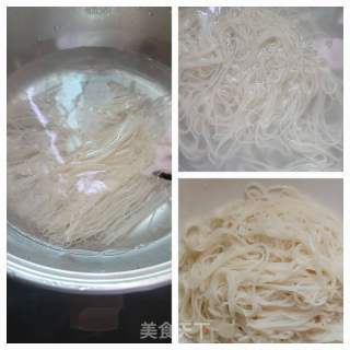 蒜薹鸡蛋酱拌米粉的做法步骤：3