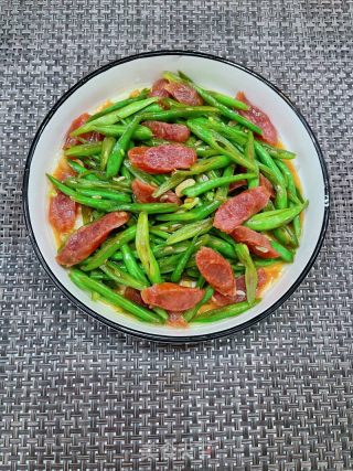四季豆炒腊肠的做法步骤：10