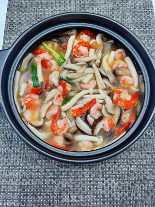 菌菇虾仁煲的做法步骤：13