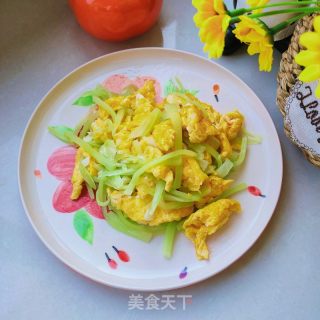 青笋炒鸡蛋的做法