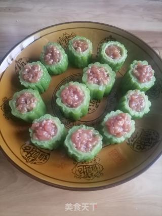 苦瓜酿肉的做法步骤：4
