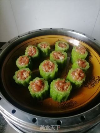 苦瓜酿肉的做法步骤：5