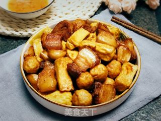五花肉焖黄皮豆干的做法步骤：14