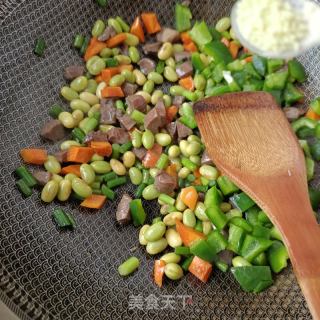 菜椒毛豆炒鹿心的做法步骤：13