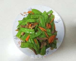 荷兰豆炒咸肉的做法步骤：4
