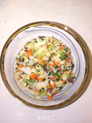 腊肠炒饭的做法步骤：8