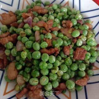 五花肉炒豌豆的做法步骤：8
