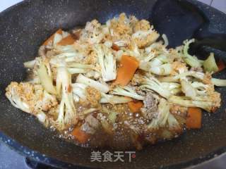 肉片炒花菜的做法步骤：6