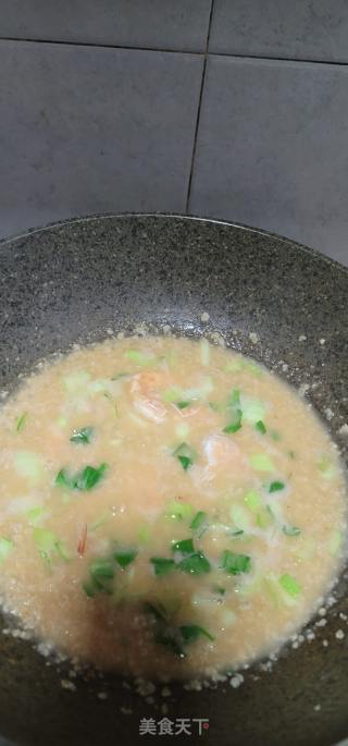 虾仁青菜燕麦粥的做法步骤：11