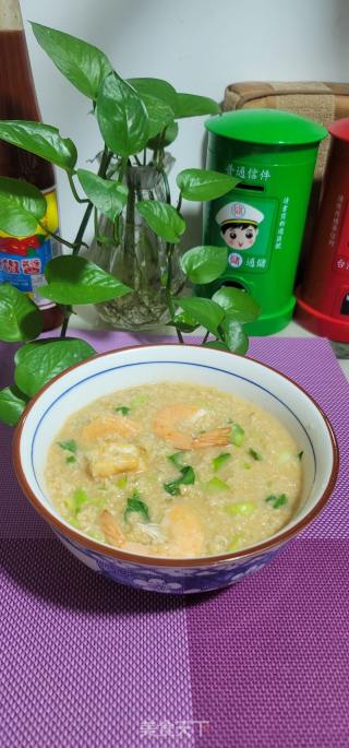 虾仁青菜燕麦粥的做法步骤：13