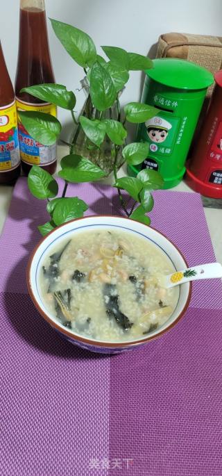 花生菜干咸猪骨粥的做法步骤：6