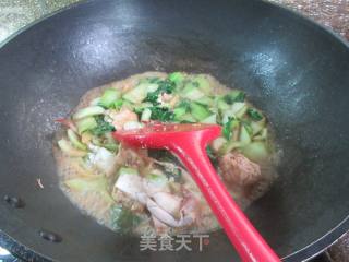螃蟹炒青菜的做法步骤：9