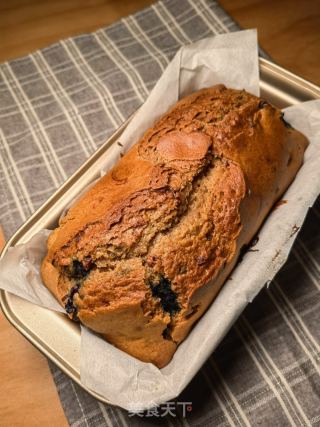 #早餐#不用打发发酵的蔓越莓蓝莓香蕉全麦蛋糕的做法步骤：12