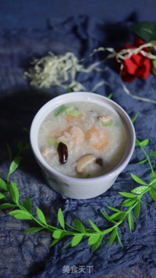 香菇虾仁瘦肉粥的做法