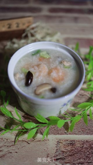 香菇虾仁瘦肉粥的做法步骤：6