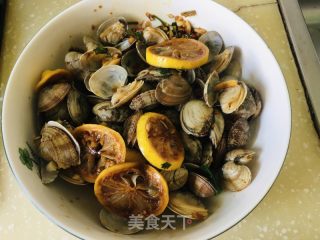 柠檬花蛤的做法步骤：9