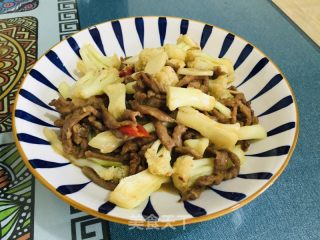 菜花炒肉丝的做法步骤：13