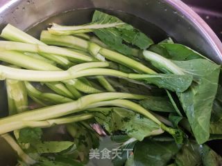 白灼菜芯的做法步骤：1